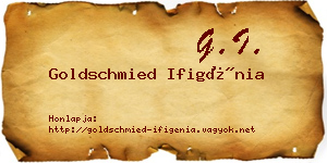 Goldschmied Ifigénia névjegykártya